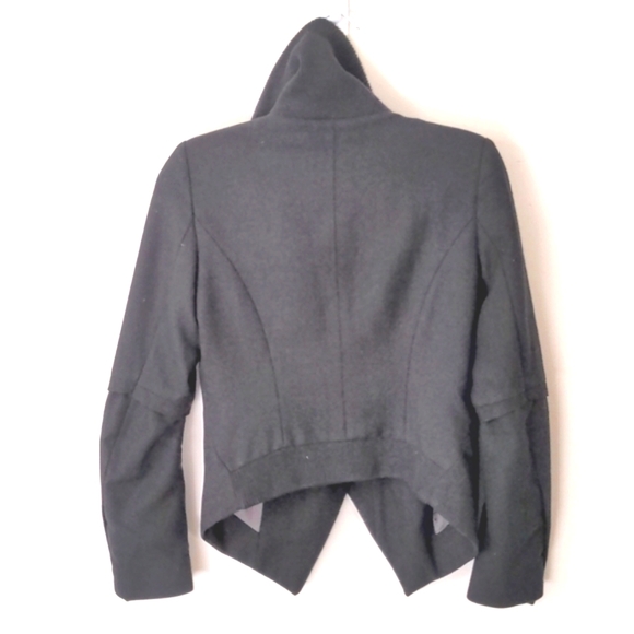 IMPROVD Fitted Blazer jacket tuxedo wool blend Funnel neck classic - Picture 2 of 16